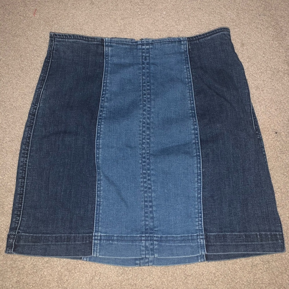 Pacsun Two-Toned Blue Jean Skirt